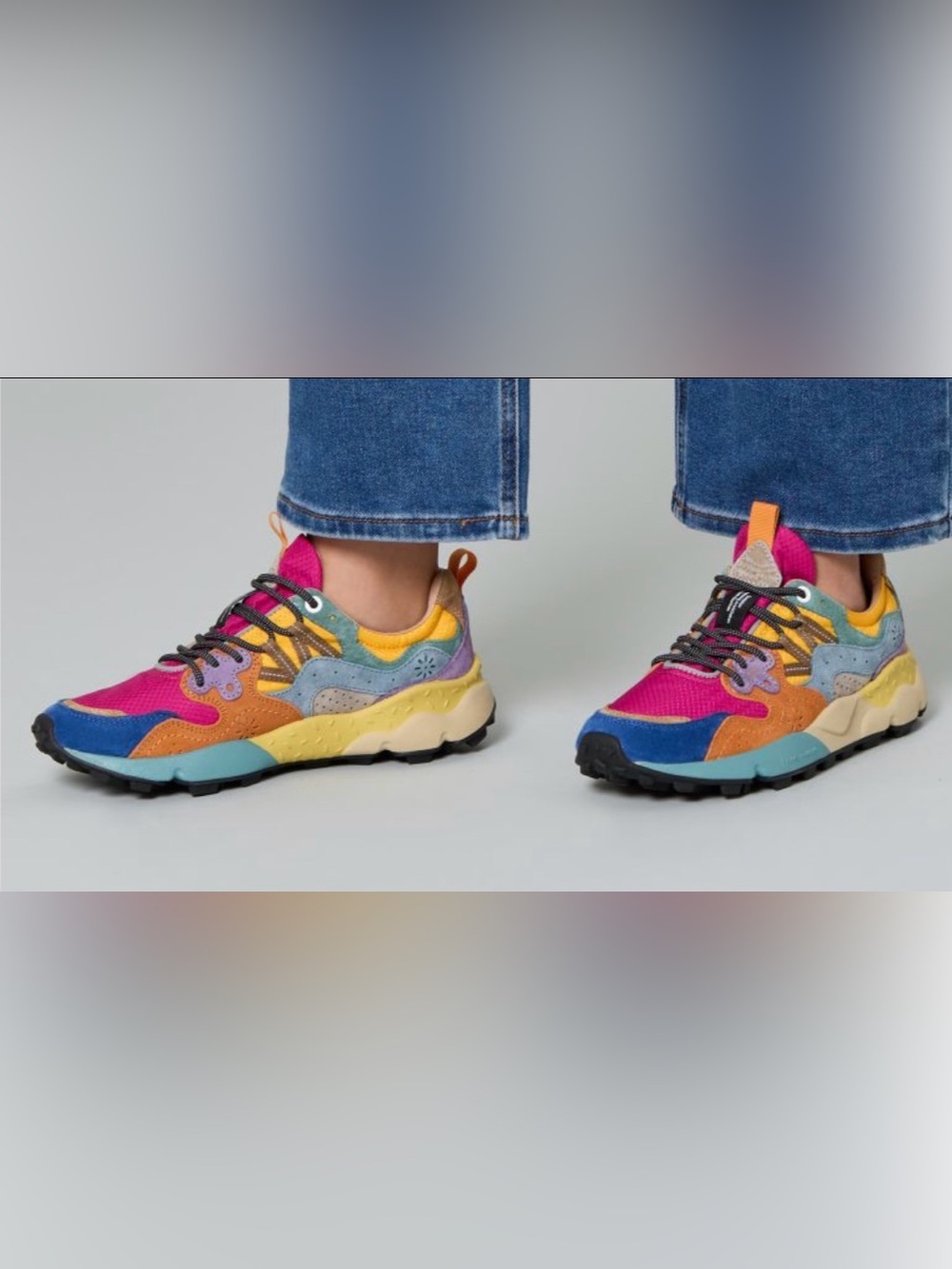 Flower Mountain YAMANO 3 WOMAN Sneakers in Orange- Raspberry- Black - Picture 4 of 16